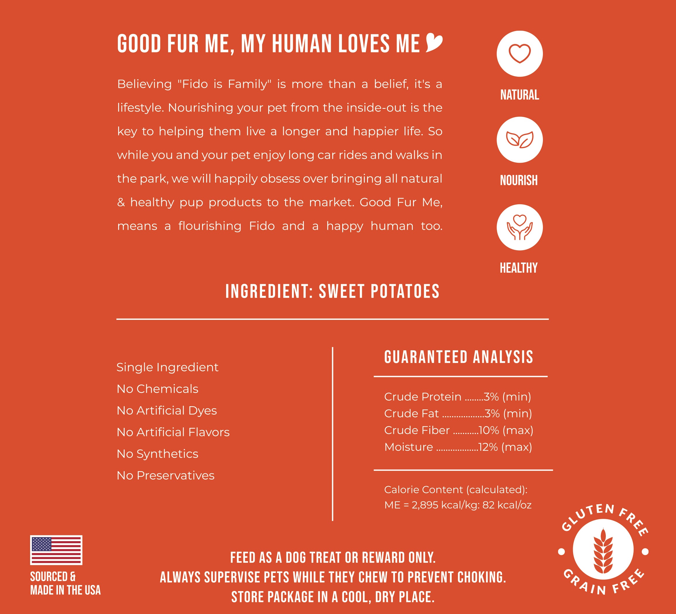 100% All-Natural Digestive Dehydrated Sweet Potatoes