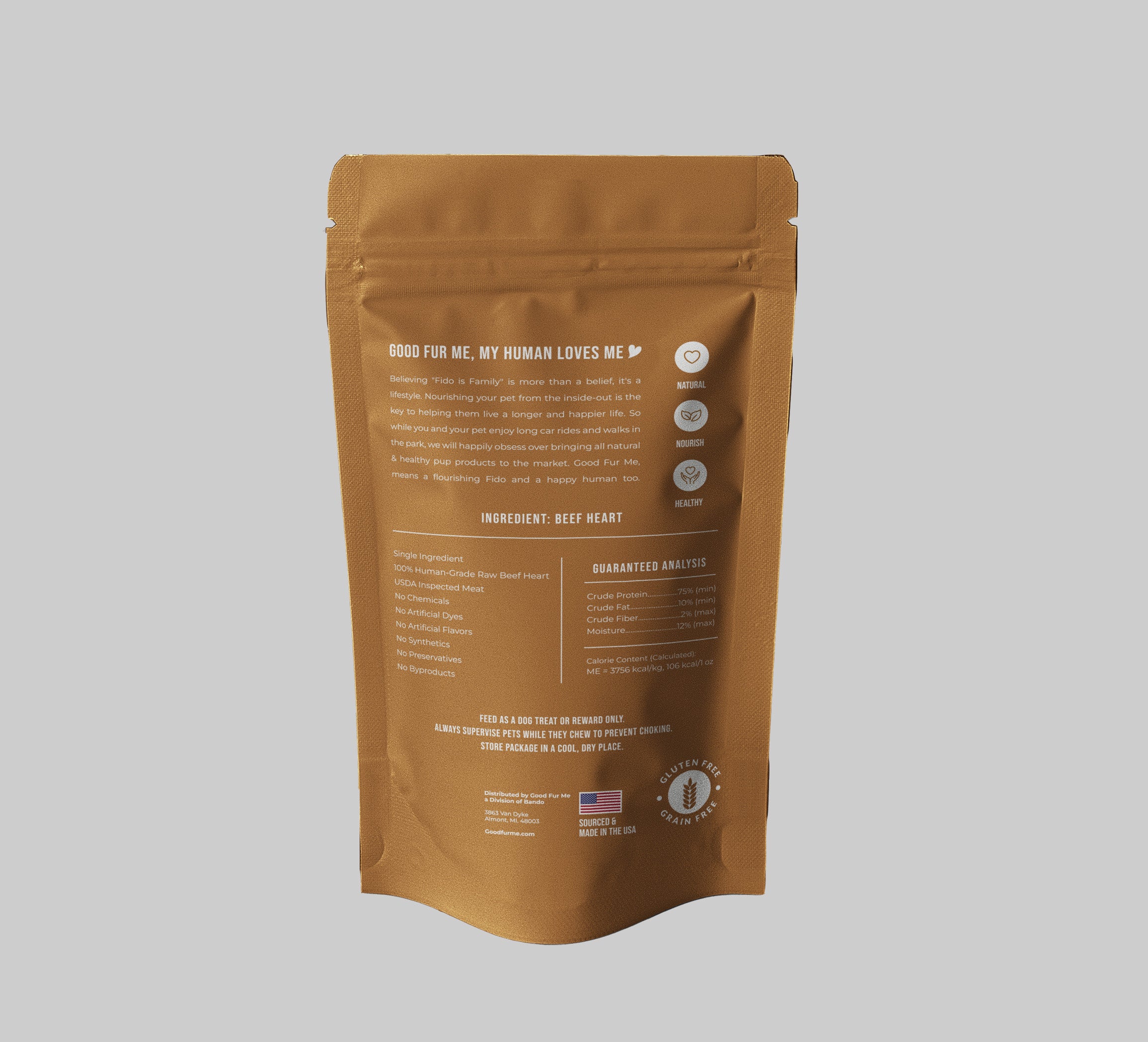 100% All-Natural Dehydrated Beef Heart